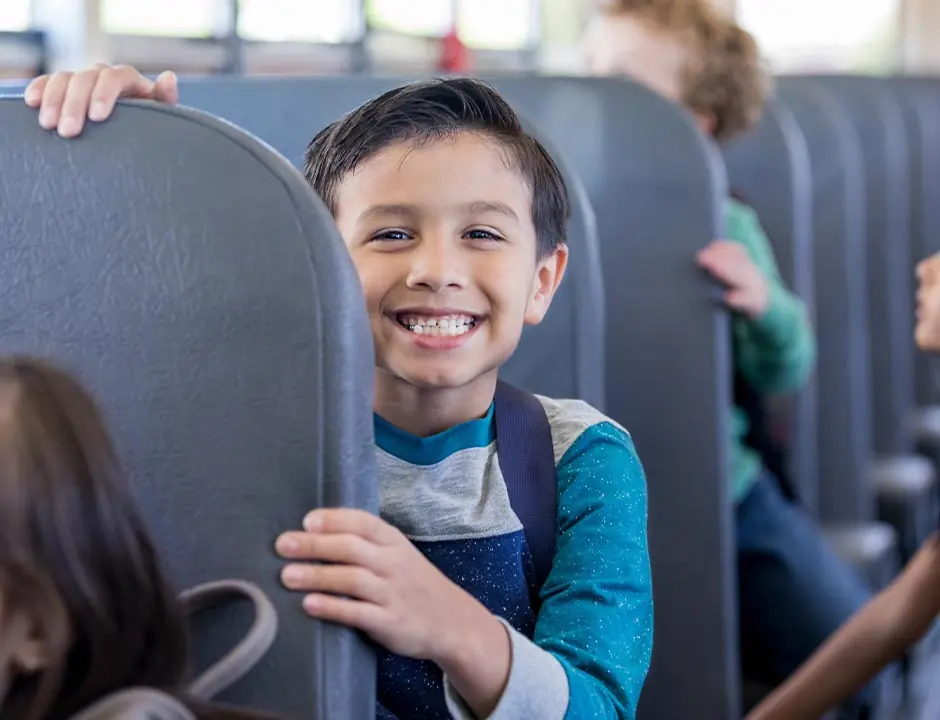 School Transportation 2 Boy on a schoolbus